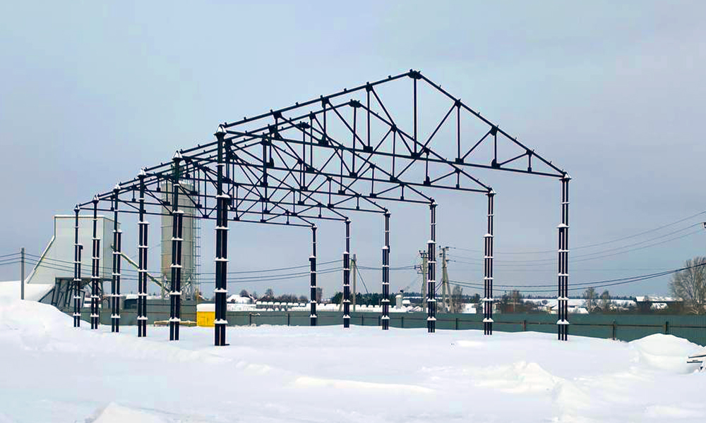 Монтаж ангара из высопрочных труб НКТ Ангара из высопрочных бу труб НКТ