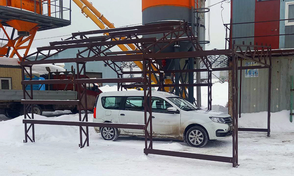Монтаж ангара из высопрочных труб НКТ Монтаж ангара из высопрочных бу труб НКТ